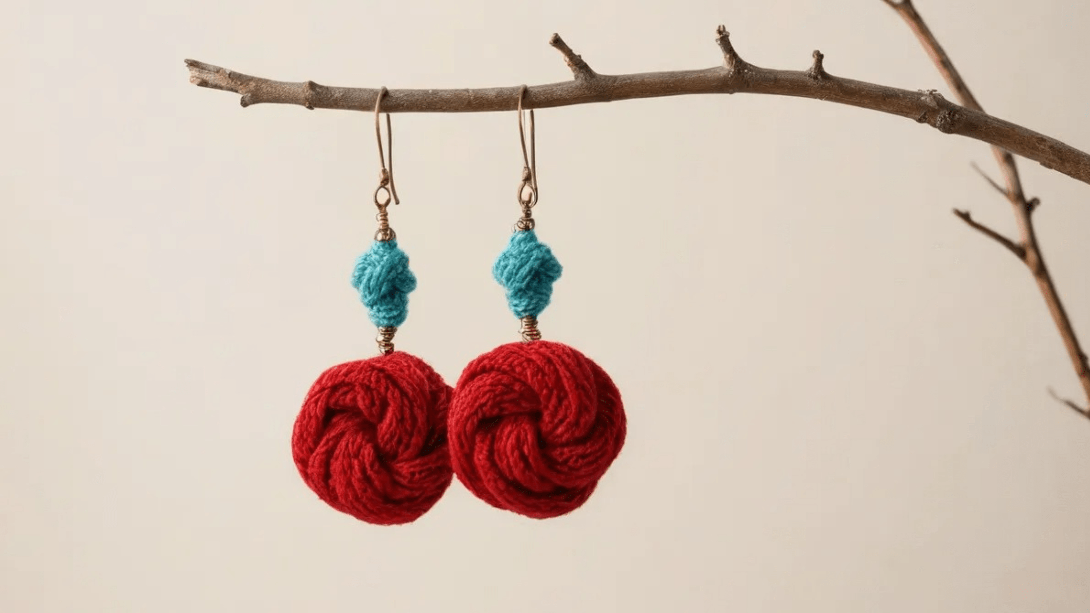 Twisted Knot Crochet Earrings