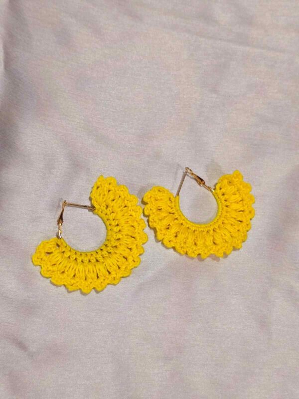 Sunshine Crochet Hoop Earrings