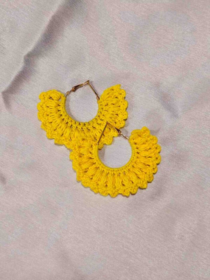 Sunshine Crochet Hoop Earrings