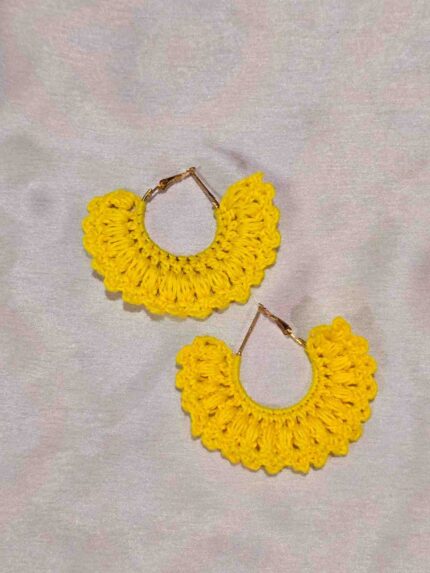 Sunshine Crochet Hoop Earrings