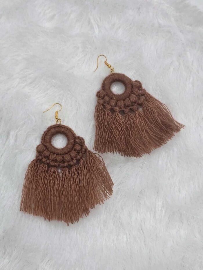 Bohemian Macrame Tassel Earrings