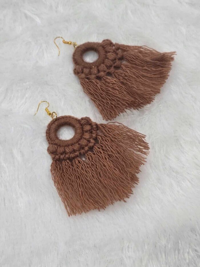 Bohemian Macrame Tassel Earrings