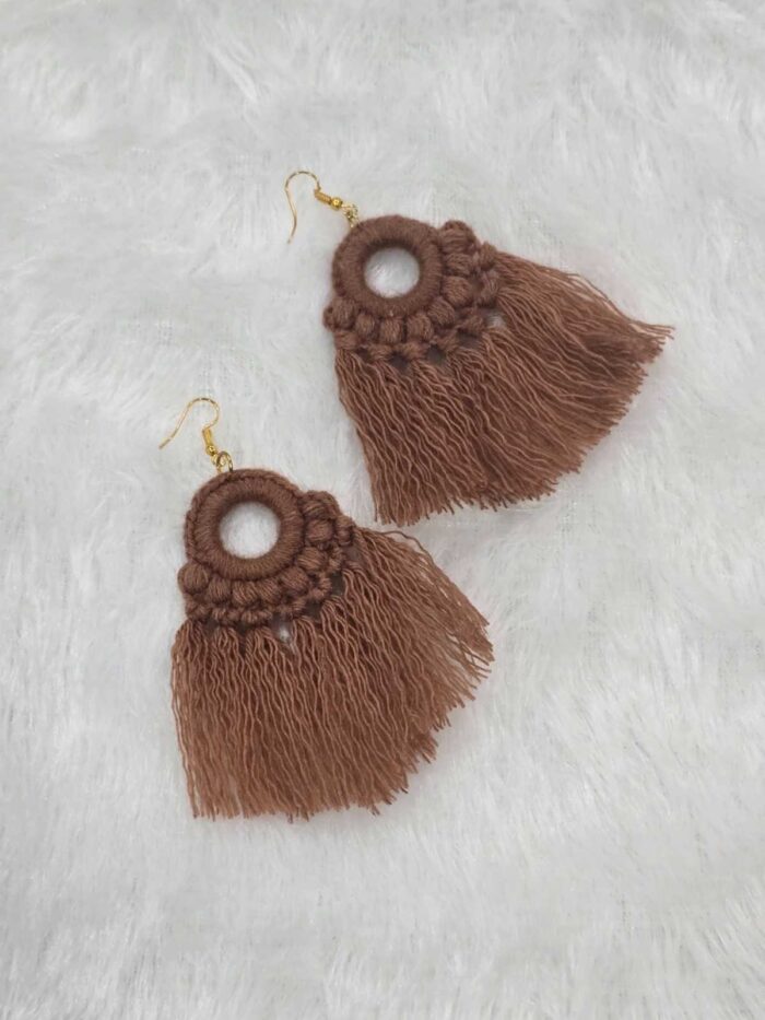 Bohemian Macrame Tassel Earrings