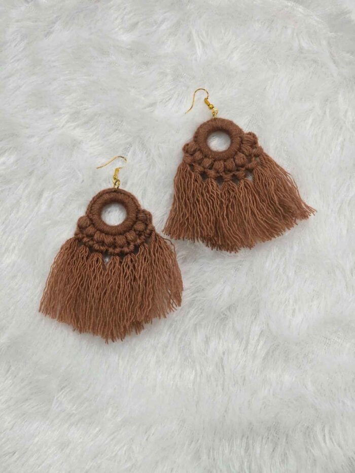 Bohemian Macrame Tassel Earrings