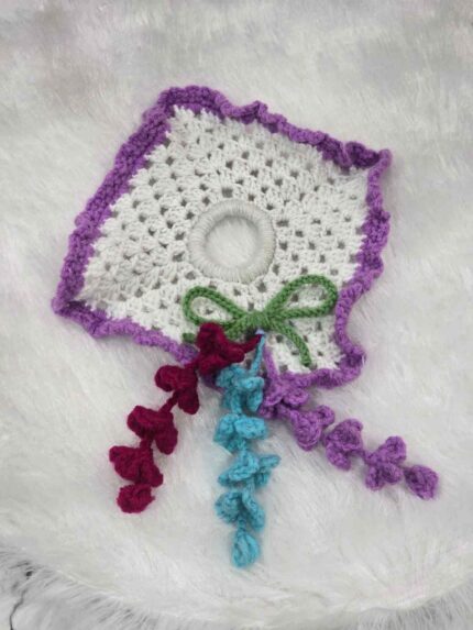 Boho Floral Square Crochet Hairband