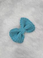 Sky Blue Crochet Bow Clutcher Hairband