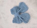 Sky Blue Crochet Bow Clutcher Hairband