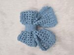 Sky Blue Crochet Bow Clutcher Hairband
