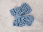 Sky Blue Crochet Bow Clutcher Hairband