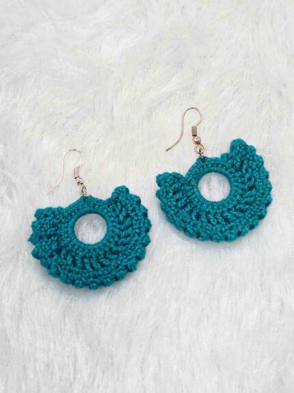 Ocean Ripple Crochet Earrings