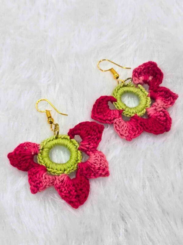 Blooming Petals Crochet Earrings