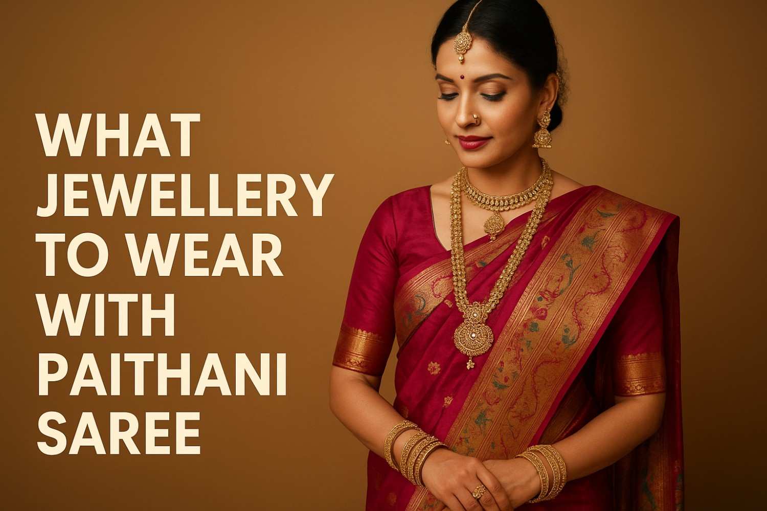 What jewellery to wear with paithani saree