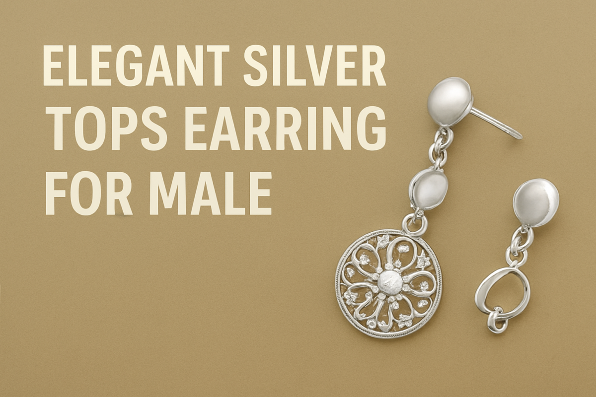 silver tops earrings