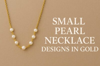 small pearl necklace designs in gold